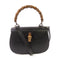 GUCCI GG Bamboo Handbag Shoulder Bag Calfskin Leather 409398 Black