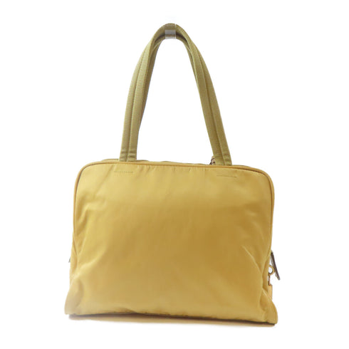 PRADA GHW Shoulder Handbag Nylon Gold Yellow