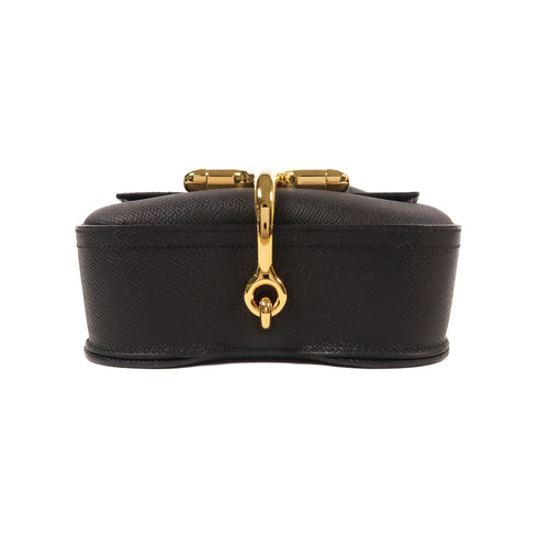 HERMES GHW Della Cavalleria Mini Shoulder Bag Epsom Leather Noir Black