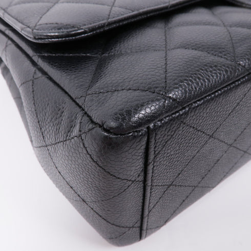CHANEL CC GHW Maxi Classic Shoulder Bag Calfskin Leather Black