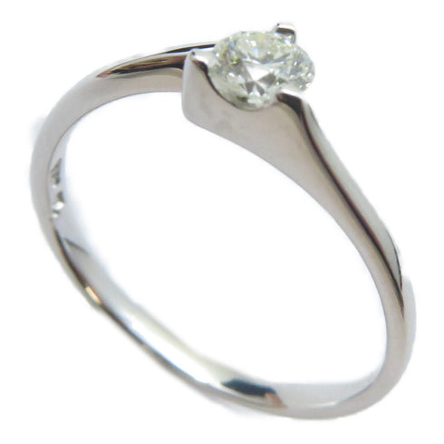 FINE JEWELRY 0.24ct Diamond Ring 18K White Gold US#6.5