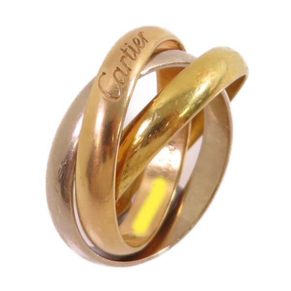 CARTIER Trinity Ring #51 US#4.25 18K Yellow Gold White Gold Rose Gold
