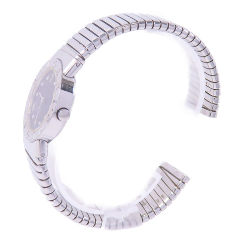 BVLGARI 25MM Quartz Watch BB 26 2T S Stainless Steel Black