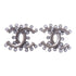 CHANEL CC Earrings Accessories Metal PVC Silver White