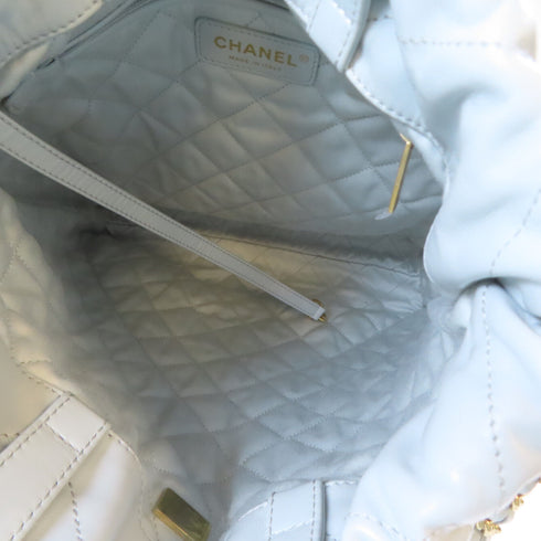 CHANEL Quilted CC GHW Chanel 22 2 Way Shoulder Handbag AS3859 Calfskin Blue