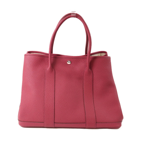 HERMES PHW Graden Party PM Tote Bag Country Leather Stamp T K5 Tosca Pink