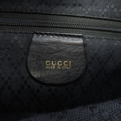 GUCCI GG GHW Bamboo Backpack 003.1705.0030 Calfskin Leather Black