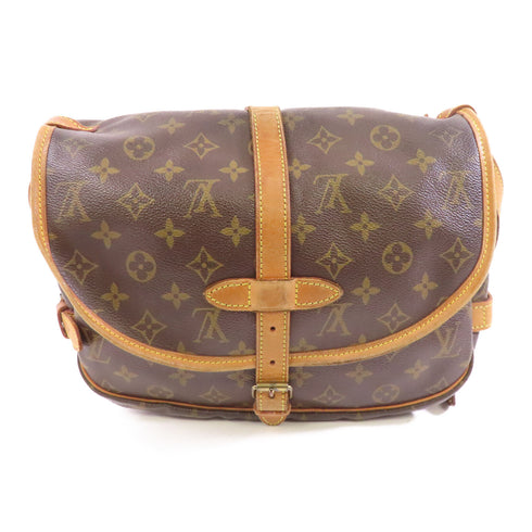 LOUIS VUITTON LV GHW Saumur 30 Shoulder Bag M42256 Monogram Brown v4