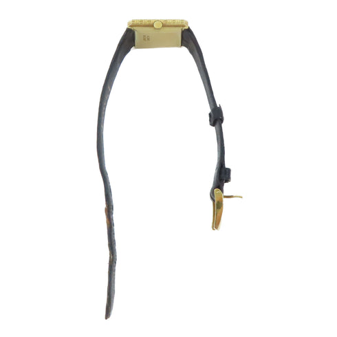 PIAGET Checkered Hand Volume Watch 41543 18K Yellow Gold