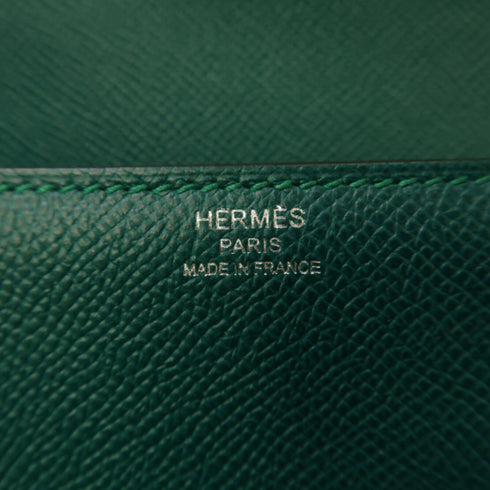 HERMES PHW Cherche Midi 22 Clutch Bag Epsom Leather Malachite