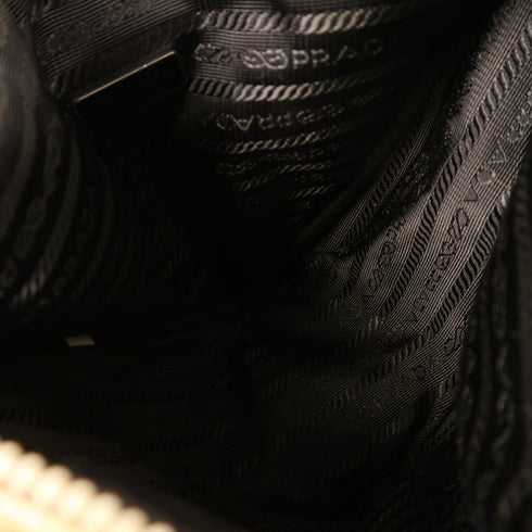 PRADA SHW Triangle Shoulder Bag 1BH190 Calfskin Leather Beige