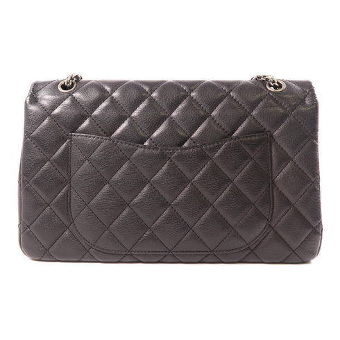 CHANEL CC SHW 2.55 Chain Shoulder Bag Calfkin Leather