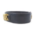 SAINT LAURENT YSL Bangle Leather Metal Black #18.75cm