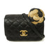 CHANEL Quilted CC GHW Waist Bag 91827 Calfskin Leather Black