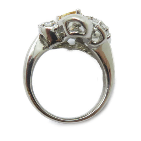 FINE JEWELRY 1.29ct Imperial Topaz 0.41ct Diamond Ring PT900 Platinum US#5.5