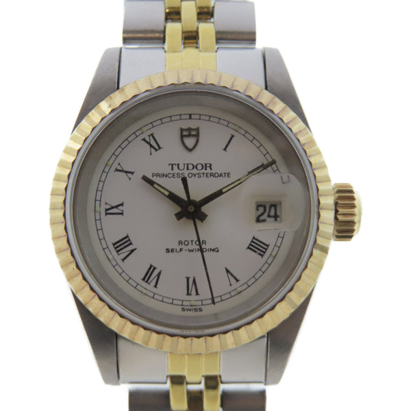 TUDOR Princess Oysterdate Automatic Watch 92413/1987Yr 18K YG/Stainless Steel