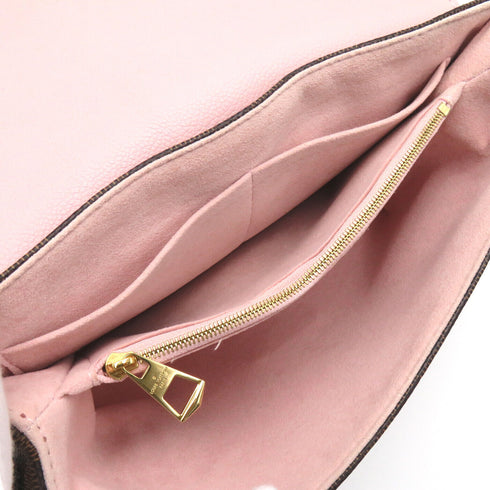 LOUIS VUITTON LV GHW Clapton Shoulder Crossbody Bag N44244 Damier Brown Pink