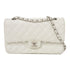 CHANEL Quilted CC SHW Classic 25 Chain Shoulder Bag Calfskin Leather White