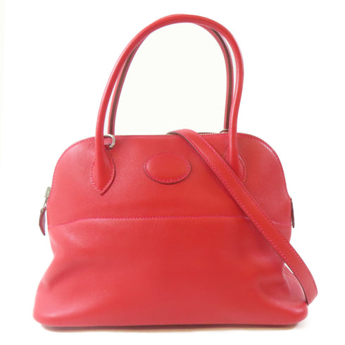 HERMES PHW Bolide 27 2 Way Shoulder Handbag Veau Swift Leather Rouge Garance/Red