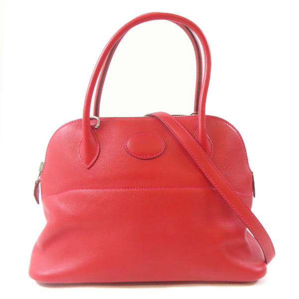 HERMES PHW Bolide 27 2 Way Shoulder Handbag Veau Swift Leather Rouge Garance/Red