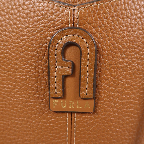 Furla GHW 2 Way Shoulder Bag WB00537 Calfskin Leather Brown