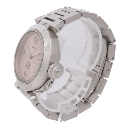 CARTIER Pasha C Big Date W31058M7 Automatic Watch Stainless Steel Pink