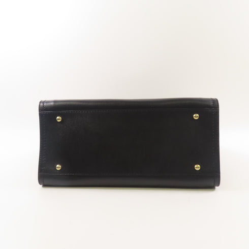 CHANEL CC GHW Deauville 2 Way Shoulder Tote Bag Handbag Calfskin Leather