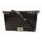 CHANEL Quilted CC GHW Boy 28 Chain Shoulder Bag Patent Leather Black