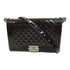 CHANEL Quilted CC GHW Boy 28 Chain Shoulder Bag Patent Leather Black