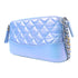 CHANEL Quilted CC Chain Shoulder Bag Calfskin Leather Light Blue