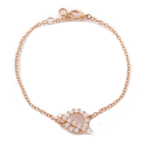 HERMES Finesse Bracelet 18K Pink Gold Diamond