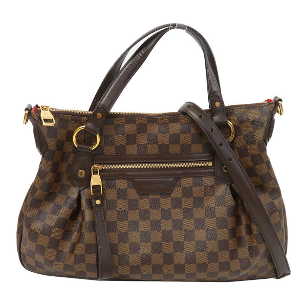 LOUIS VUITTON LV GHW Evora MM 2 Way Shoulder Bag Handbag N41131 Damier Brown