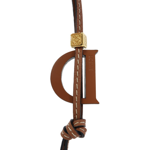 LOEWE Charm Calfskin Leather Brown