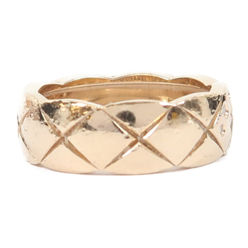 CHANEL CC Coco Crush Ring 18K Pink Gold/Diamond US#6.75