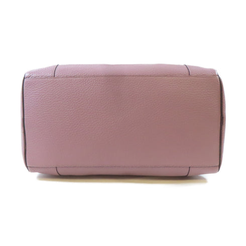 LOEWE GHW 2 Way Shoulder Handbag Calfskin Leather Purple