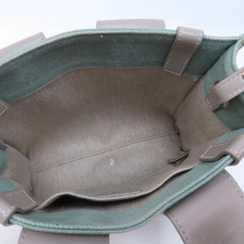 Chloe GHW Woody Tote Bag Small 2 Way Shoulder Bag 01235765-1 Canvas Green