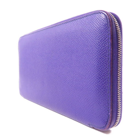 HERMES PHW Azap Long Wallet Epsom Leather Cassis Purple