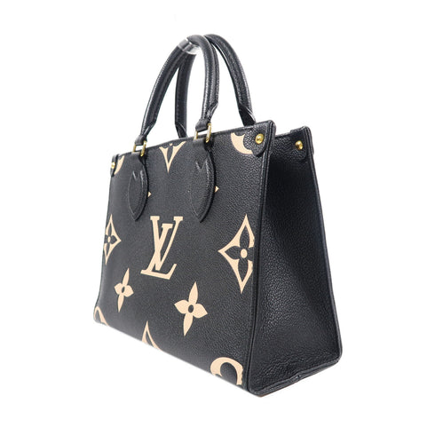 LOUIS VUITTON LV GHW On The Go 2 Way Bag M45659 Monogram Empreinte Black/Beige