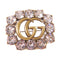 GUCCI GG GHW Brooch Metal Gold Tone Color