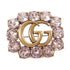 GUCCI GG GHW Brooch Metal Gold Tone Color