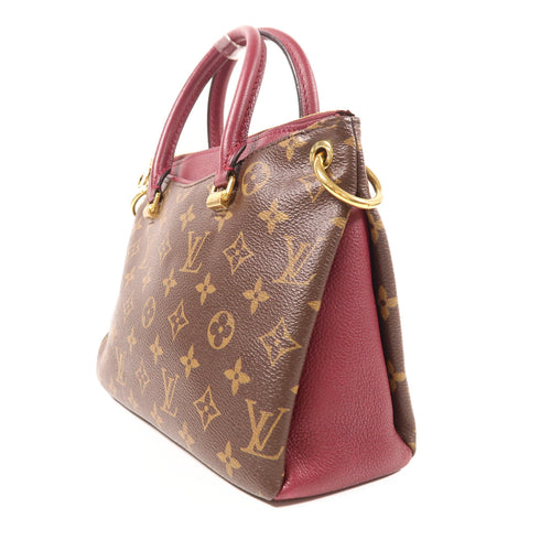 LOUIS VUITTON GHW Pallas BB 2 Way Shoulder Handbag M42961 Monogram Brown/Purple