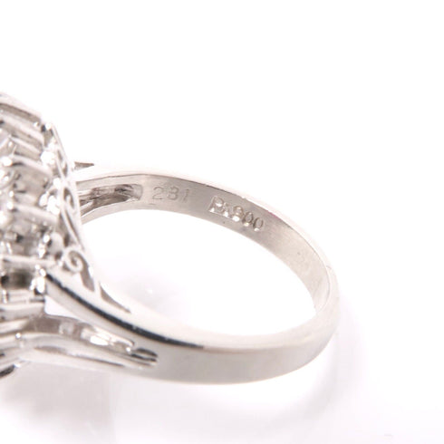 JEWELRY Ruby Diamond Ring Accessories US#4 PT900 Platinum