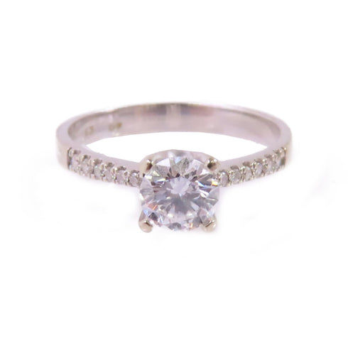 Jewelry 0.63ct Diamond Ring US#8.25 18K White Gold