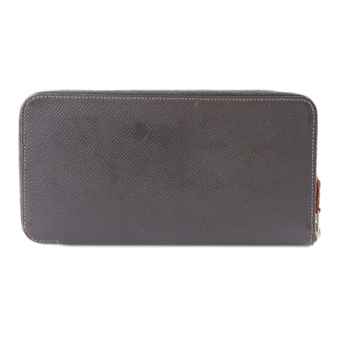 HERMES PHW Silk In Classic Long Wallet Veau Epsom Leather Grey