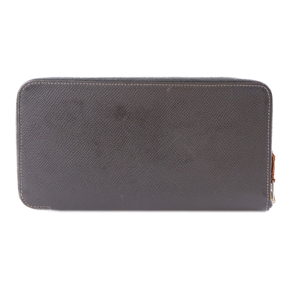 HERMES PHW Silk In Classic Long Wallet Veau Epsom Leather Grey