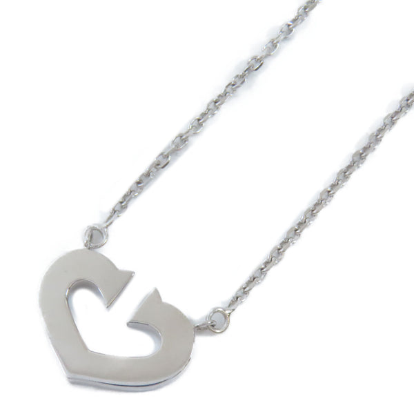 CARTIER C Heart Necklace 18K White Gold