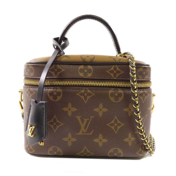LOUIS VUITTON LV GHW Vanity PM 2 Way Shoulder Bag M45165 Monogram Reverse Brown v1