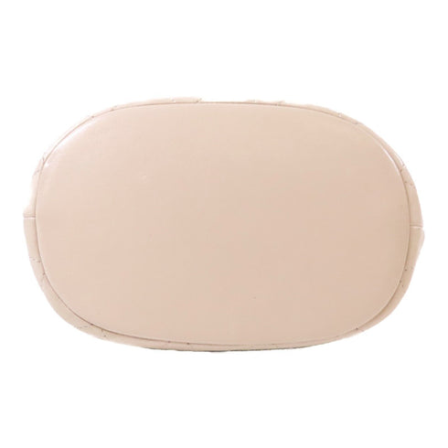 CHANEL Quilted CC GHW Bucket Bag Chain Shoulder Bag AS3873 Lambskin Beige