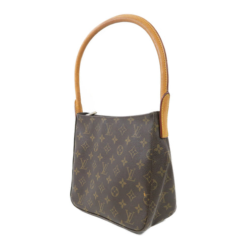 LOUIS VUITTON LV GHW Looping MM Shoulder Bag M51146 Monogram Brown v4
