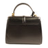 CELINE GHW Small 16 2 Way Shoulder Bag Handbag Calfskin Leather Black